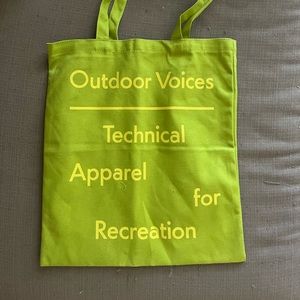 Outdoor voices tote bag